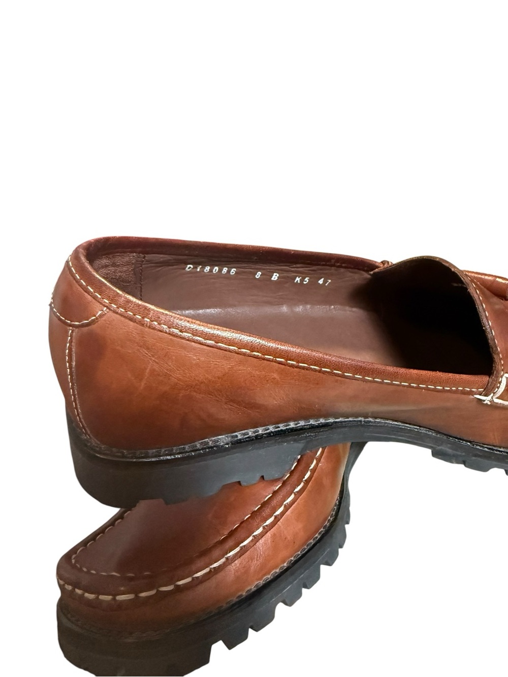 Cole Haan Brown Lug Sole Bit Leather Loafers Size 8B - Picture 5 of 10